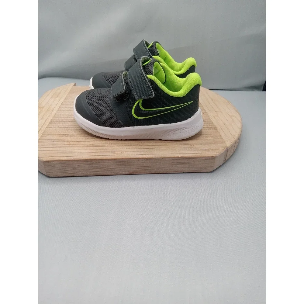 Nike AT1803-004 Star Runner 2 TDV Sneakers Toddler Shoes Grey Green Size 4C‎